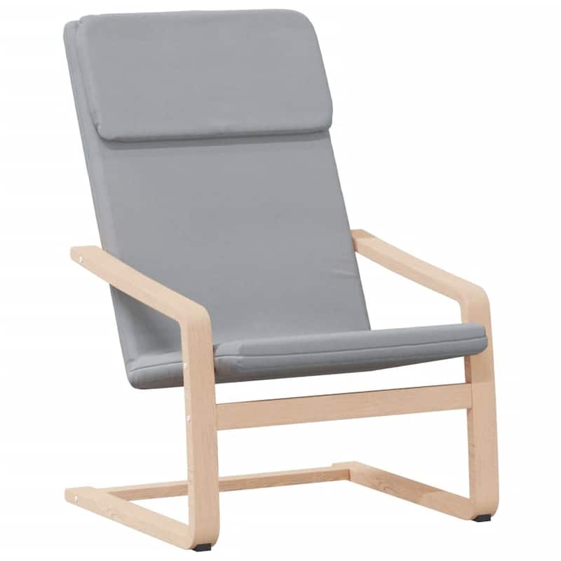 vidaXL Relaxing Chair with Footstool Cream Fabric - 20.1" x 16.1" x 15.7"