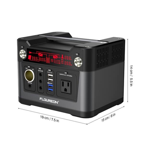 Shop Floureon 300w Portable Energy Storage Systems Solar Generator Lithium Battery Backup Power Supply Rechargeable Power Source Overstock 28824814