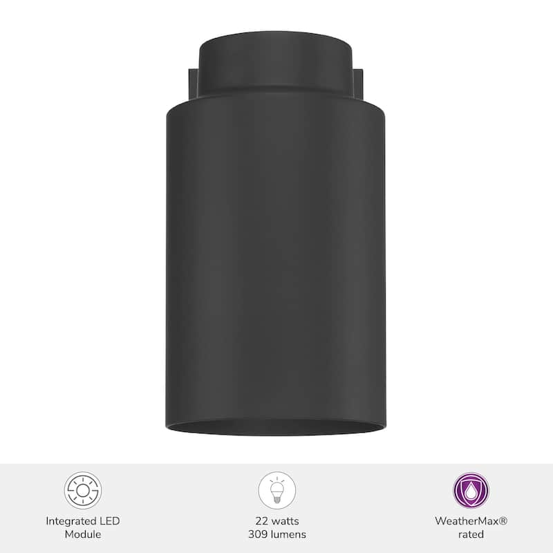 Hunter Kennicott Black Outdoor WeatherMax 11-Inch Wall Light - Pront Porch, Patio, Garage - Extreme Weather Resistant!