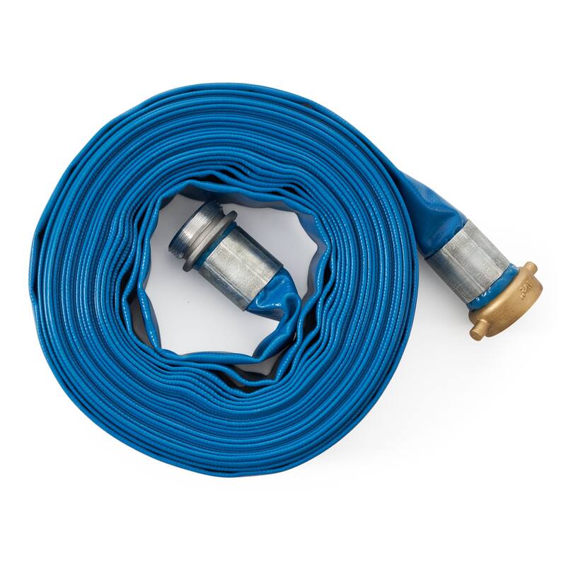 Apache 98138015 1.5 Inch Diameter 50 Foot Length 75 PSI PVC Lay Flat Hose, Blue - 8