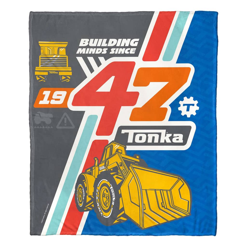Hasbro Tonka Building Minds Since Silk Touch Throw Blanket