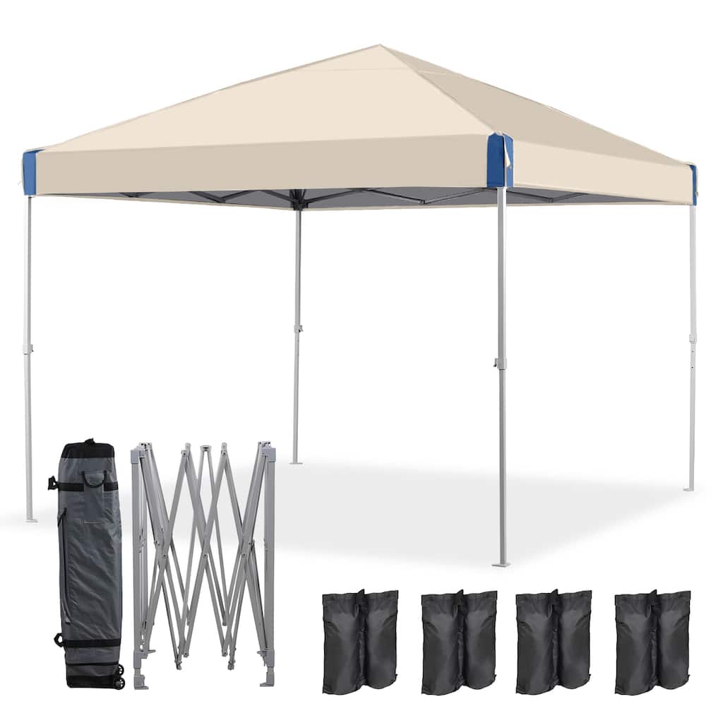 Aoodor 12'x12' Pop Up Canopy Tent with Roller Bag, Portable Instant Shade Canopy