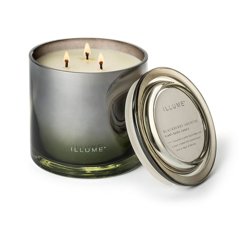 ILLUME Beautifully Done Baltic Glass Candle, Blackberry Absinthe