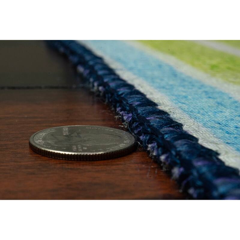 Dynamic Rugs Kidz Light Green/Multi Polyester Children's Area Rug