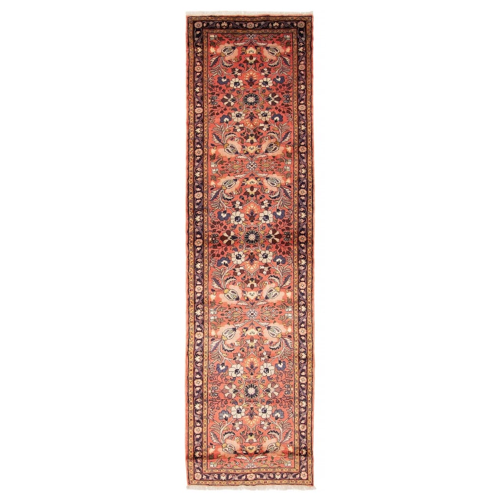 ECARPETGALLERY Hand-knotted Anadol Red Wool Rug - 2' 7" x 9' 4"