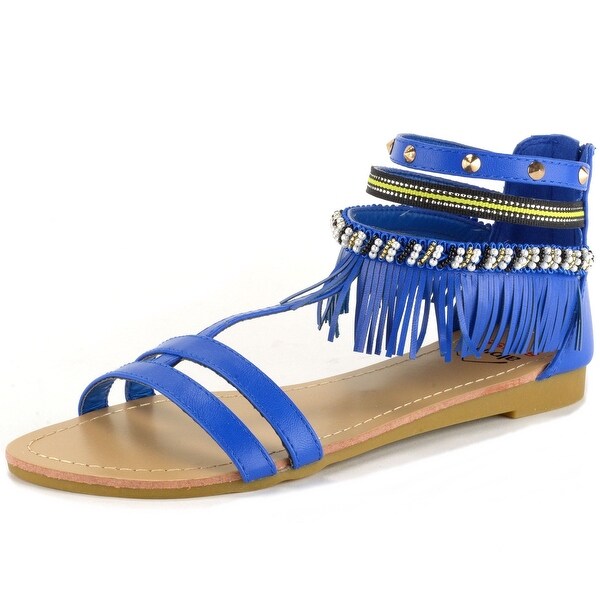 ladies cobalt blue sandals