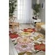 preview thumbnail 59 of 92, Nourison Fantasy Floral Wildflowers Area Rug 2'6 x 4' - Ivory - Runner/Rectangle