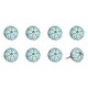 preview thumbnail 17 of 65, Knob-It Vintage Handpainted Ceramic Knobs (8-Pack) Turquoise/White/Gold