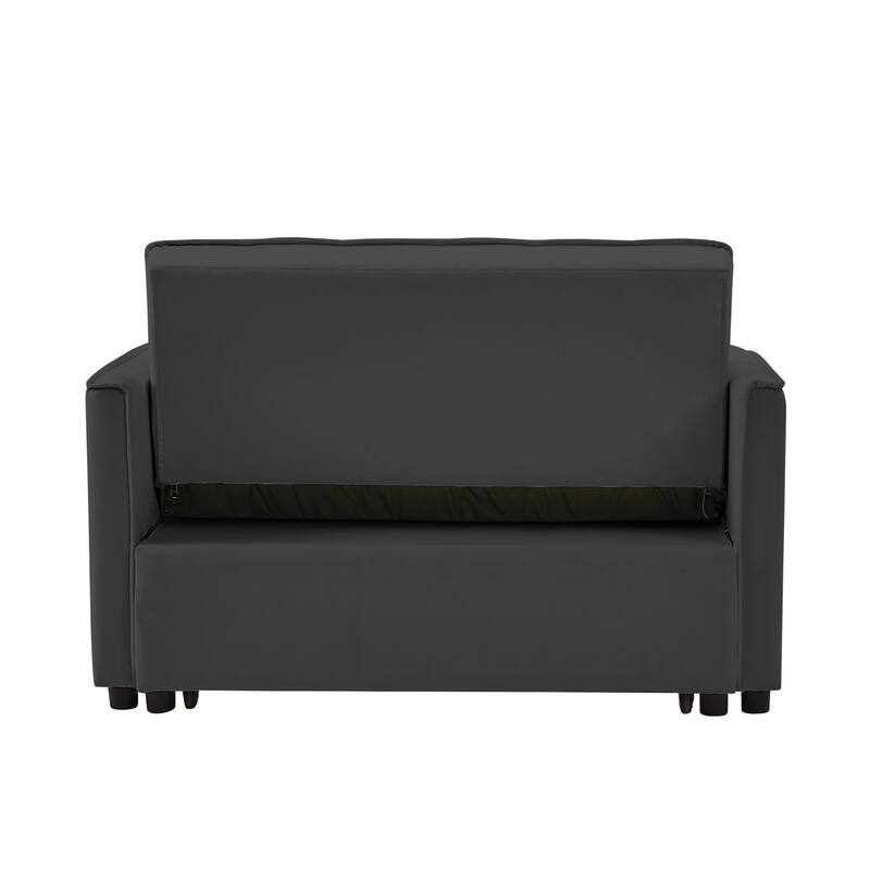52.75" Velvet Modern 4-Seater Sleeper Sofa with Adjustable Backrest