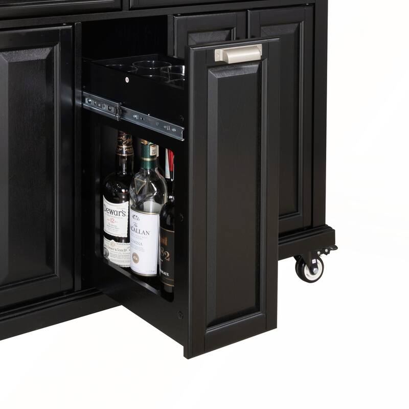 Kitchen Island with Rubber wood Countertop