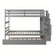 preview thumbnail 7 of 21, Twin over Twin Bunk Beds with Stairway Storage