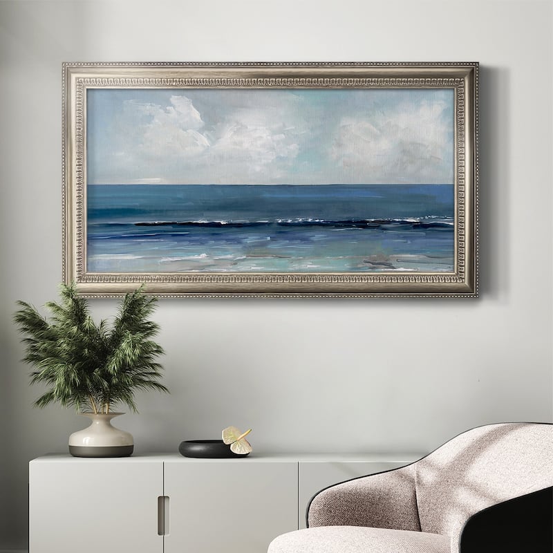 Blue Seas Premium Framed Canvas- Ready to Hang