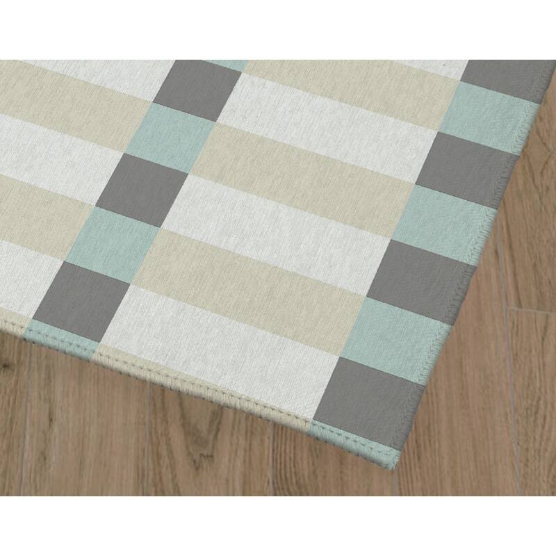 MODERN PLAID TEAL Area Rug By Kavka Designs Bed Bath & Beyond 35446589
