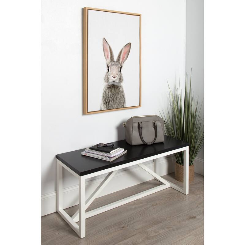 Kate and Laurel Sylvie Young Rabbit Framed Canvas by Amy Peterson