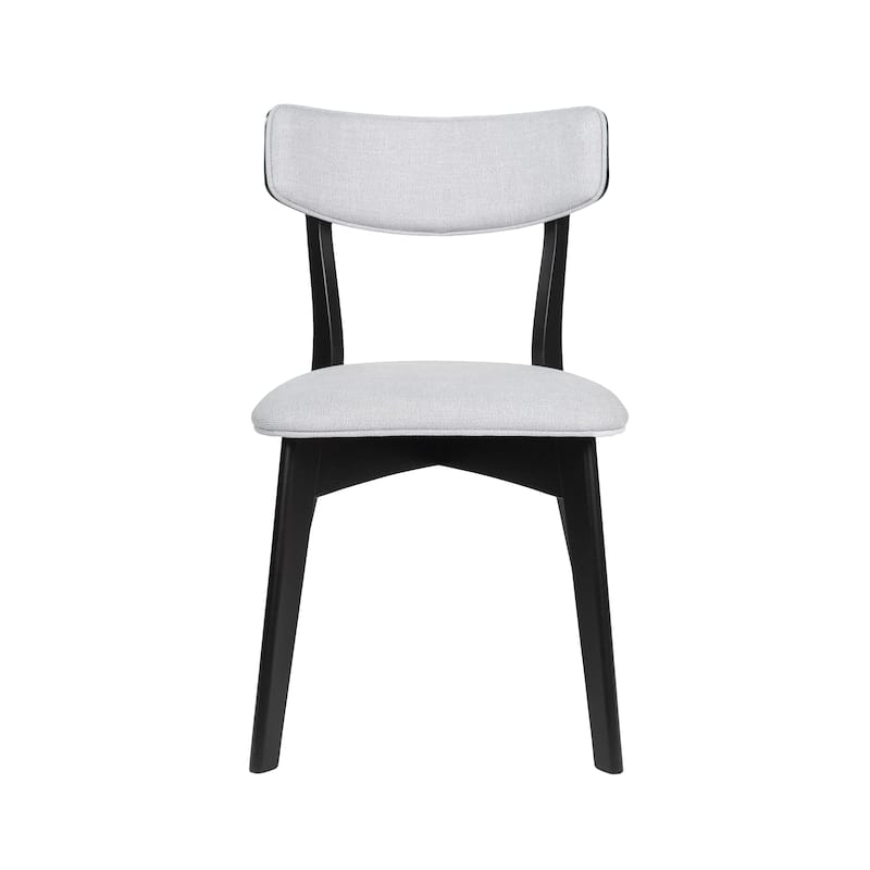 Chazz Mid-Century Modern Upholstered Rubberwood Dining Chairs (Set of 2) by Christopher Knight Home