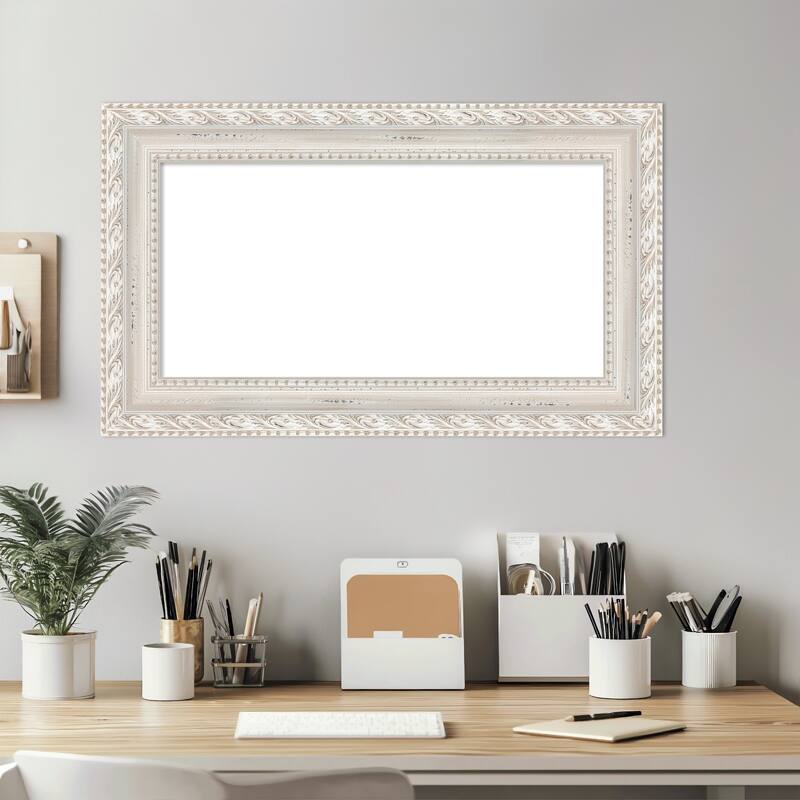 Amanti Art Opera Off White Framed Dry Erase Magnetic Board