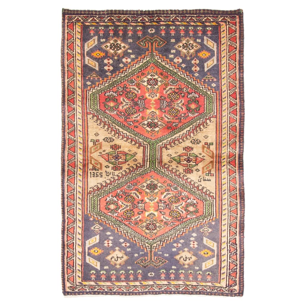 ECARPETGALLERY Hand-knotted Kayseri Red Wool Rug - 3'5 x 5'3