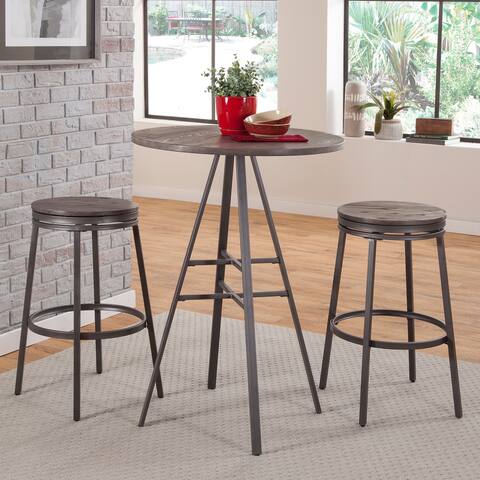 Conroe 3-Piece Pub Height Table Set with Backless Swivel Stools by Greyson Living