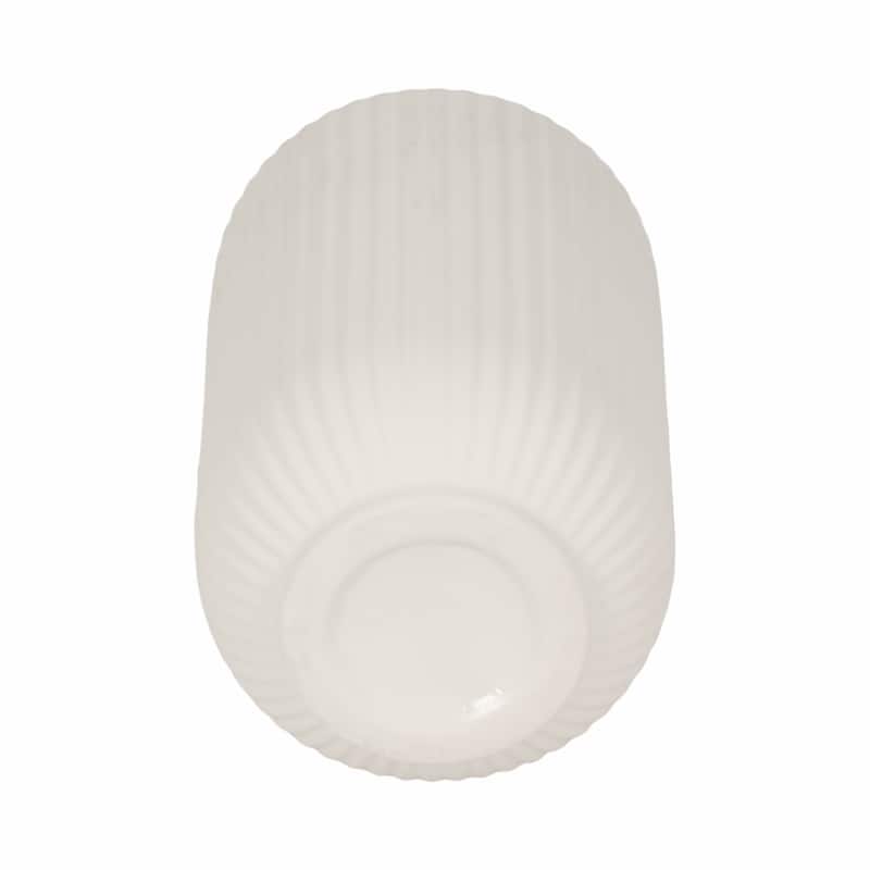 Sagebrook Home Ceramic Ridged Vase Classic Decorative Vase for Home or Office Flower Display