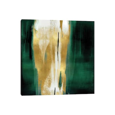 iCanvas "Free Fall Emerald with Gold I" by Christine Wright Canvas Print