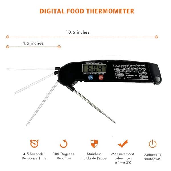 Instant Read Digital Kitchen BBQ Grill Meat Thermometer Bed Bath