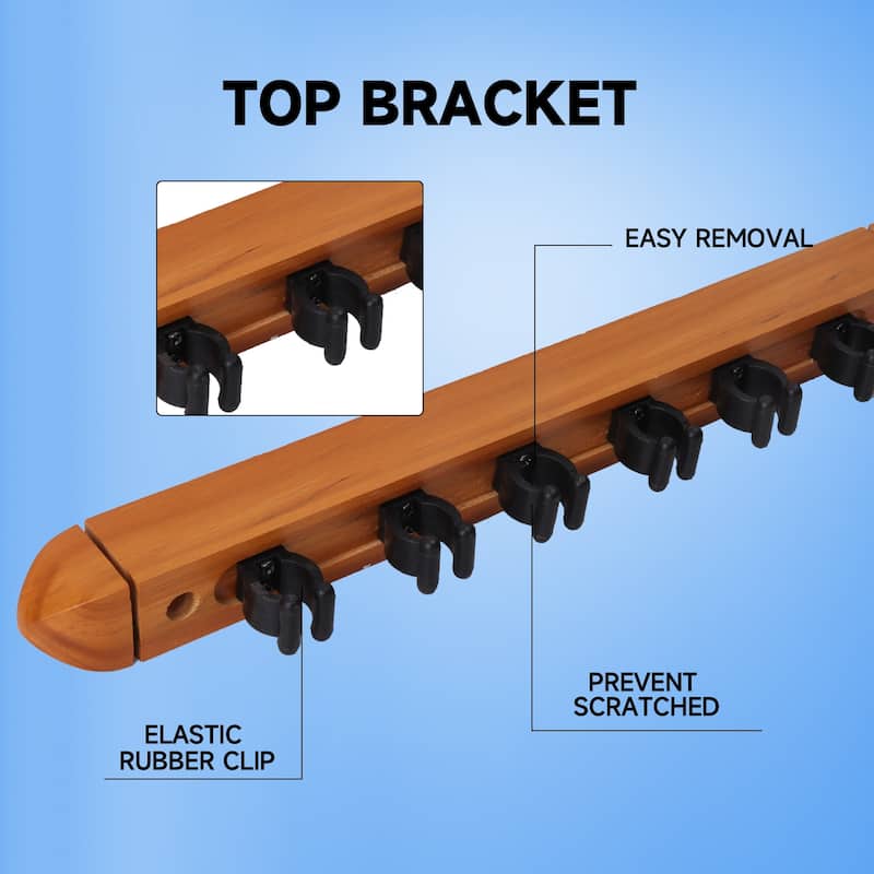 GSE™ 12-Pool Cue Wall Mounting Billiard Cue Rack, 2-Piece Hanging Wall Mounted Pool Cue Stick Holder