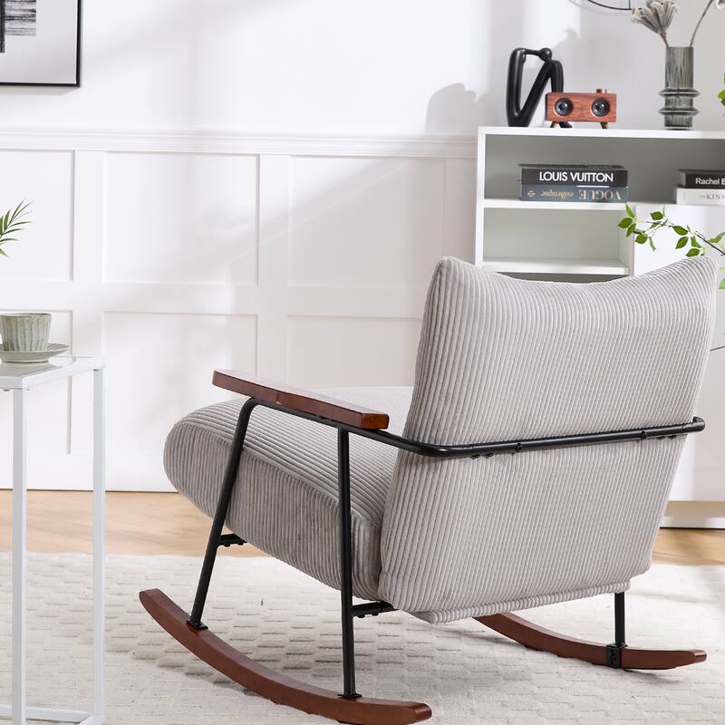 Rocking Accent Chair with Metal Frame