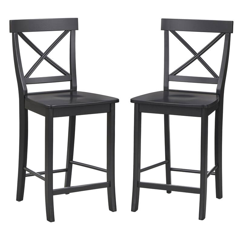Simple Living Albury Solid Wood Counter Height Stools (Set of 2)