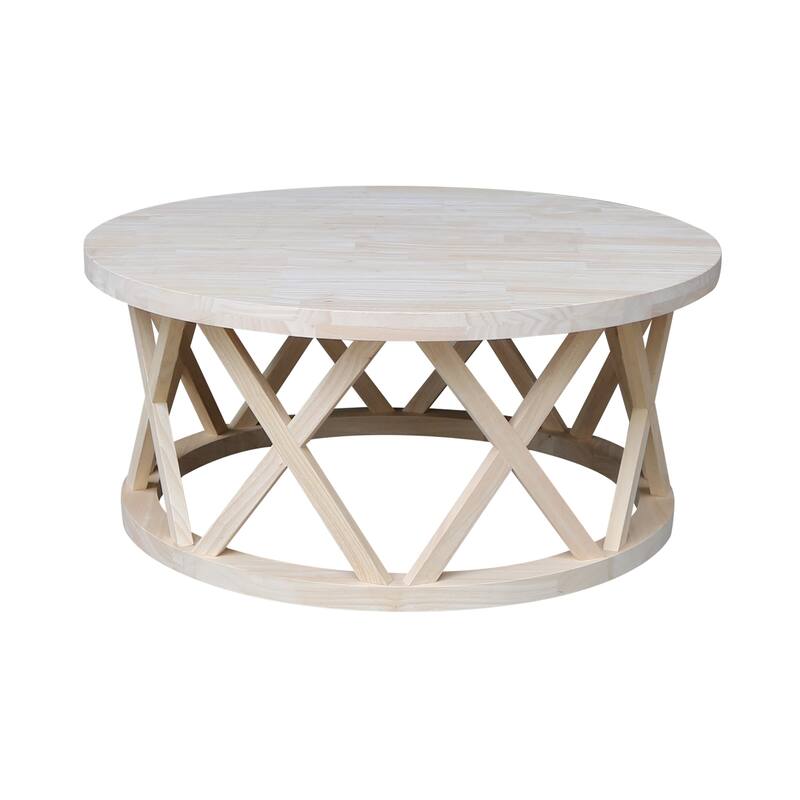 Round Ceylon Coffee Table - 40 in. W x 40 in. D x 18 in. H