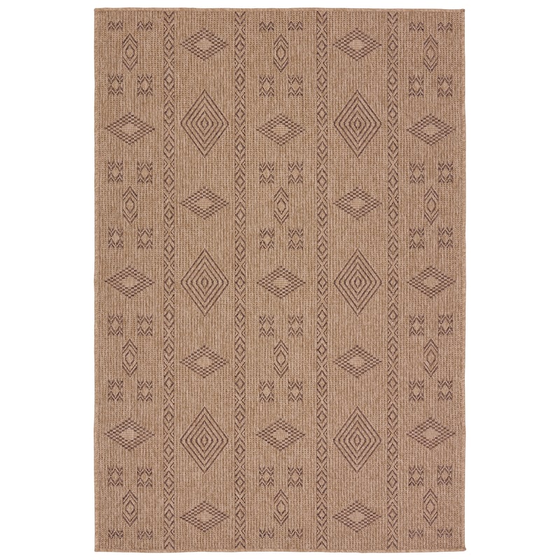 Sahel Indoor/Outdoor Tribal Brown Area Rug