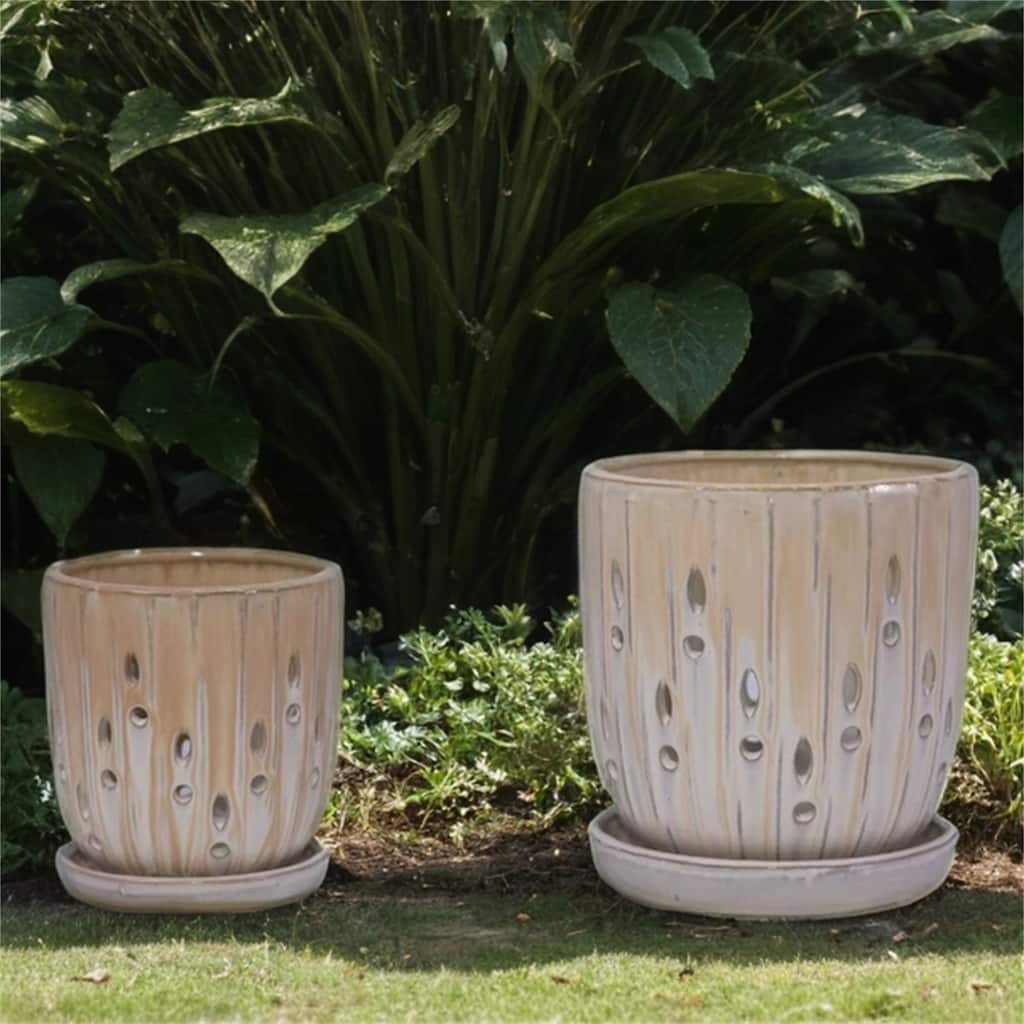 Modern Ceramic Flowerpot (Set of 2)