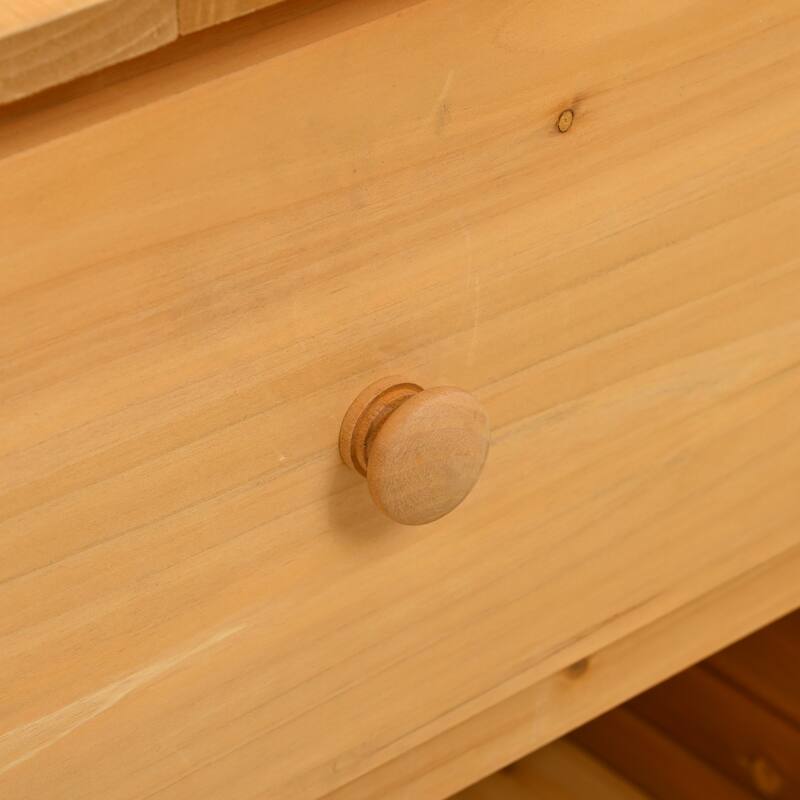 50.2'' Fir Wood Potting Bench with Hutch