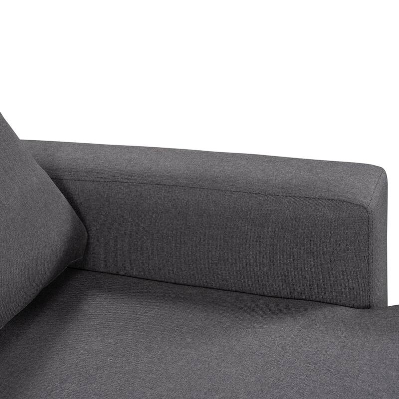 87.4" Upholstered Sleeper Sectional Sofa with Chaise & Bed