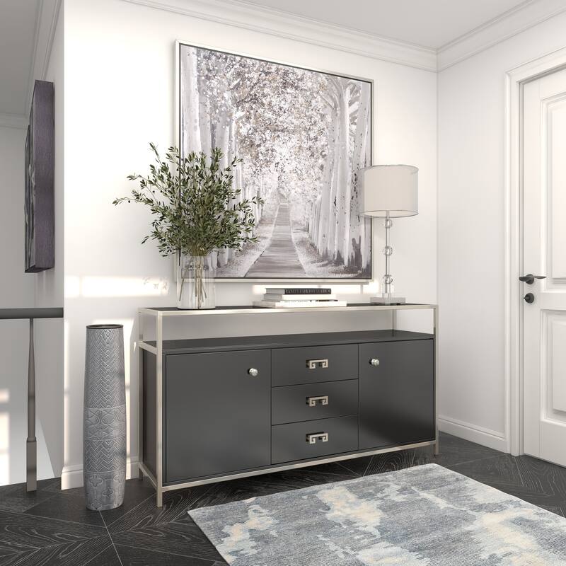 Gray Ceramic Vase with Varying Patterns