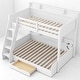 preview thumbnail 13 of 22, Twin Over Full Bunk Bed with Storage Shelves, LED Lights, Charging Station, and Drawer, kid bed,Storage bed