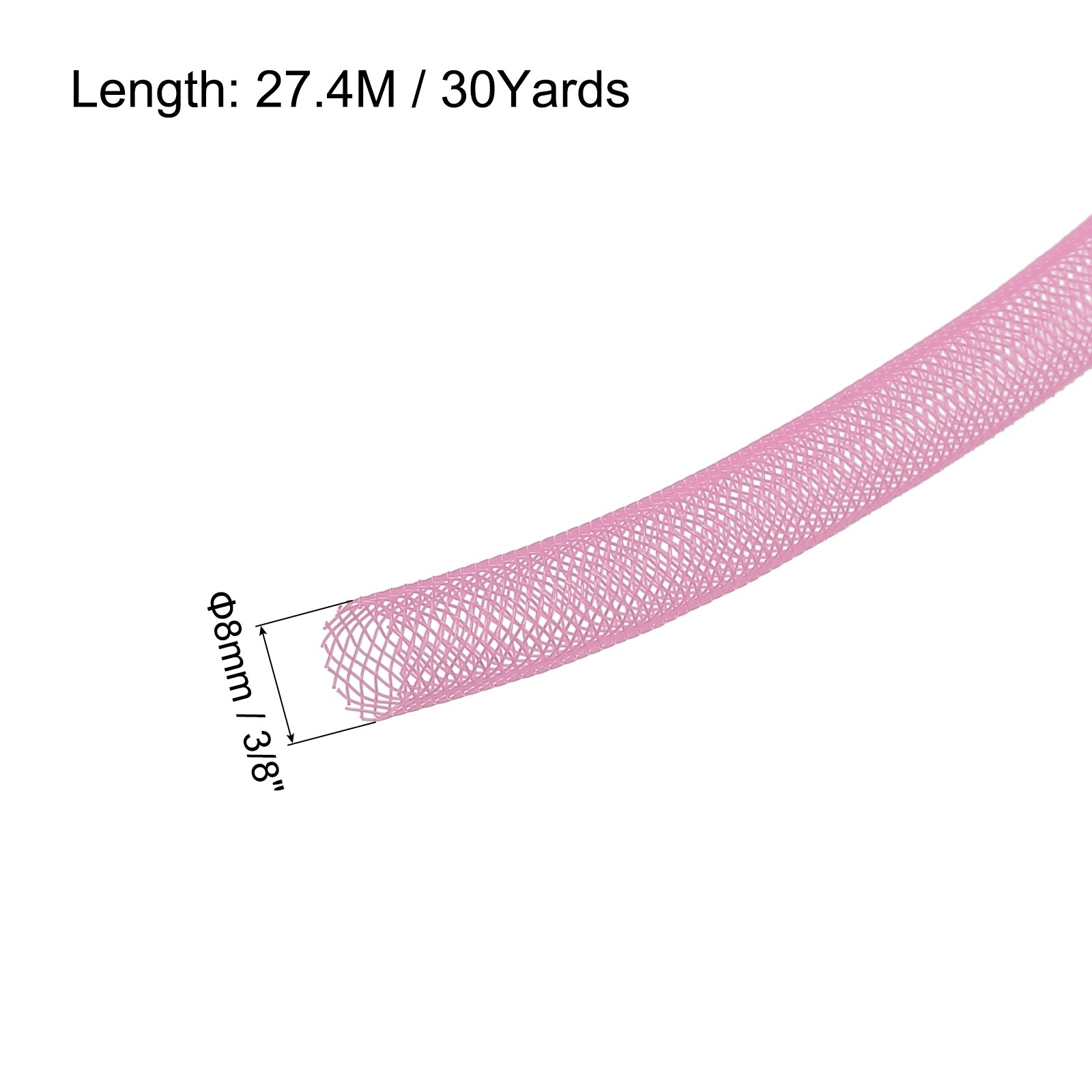 Mesh Tube Decor Tubing Flex for Wreath, Gift, Decorations Birthday, and Wedding Party,DIY Craft