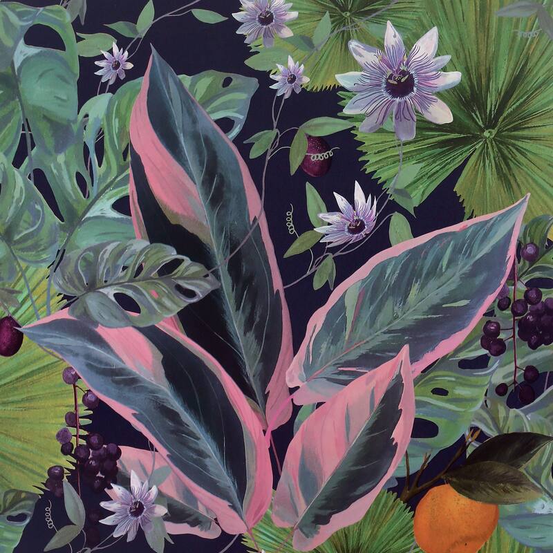 Arthouse Etta Navy Tropical Wallpaper