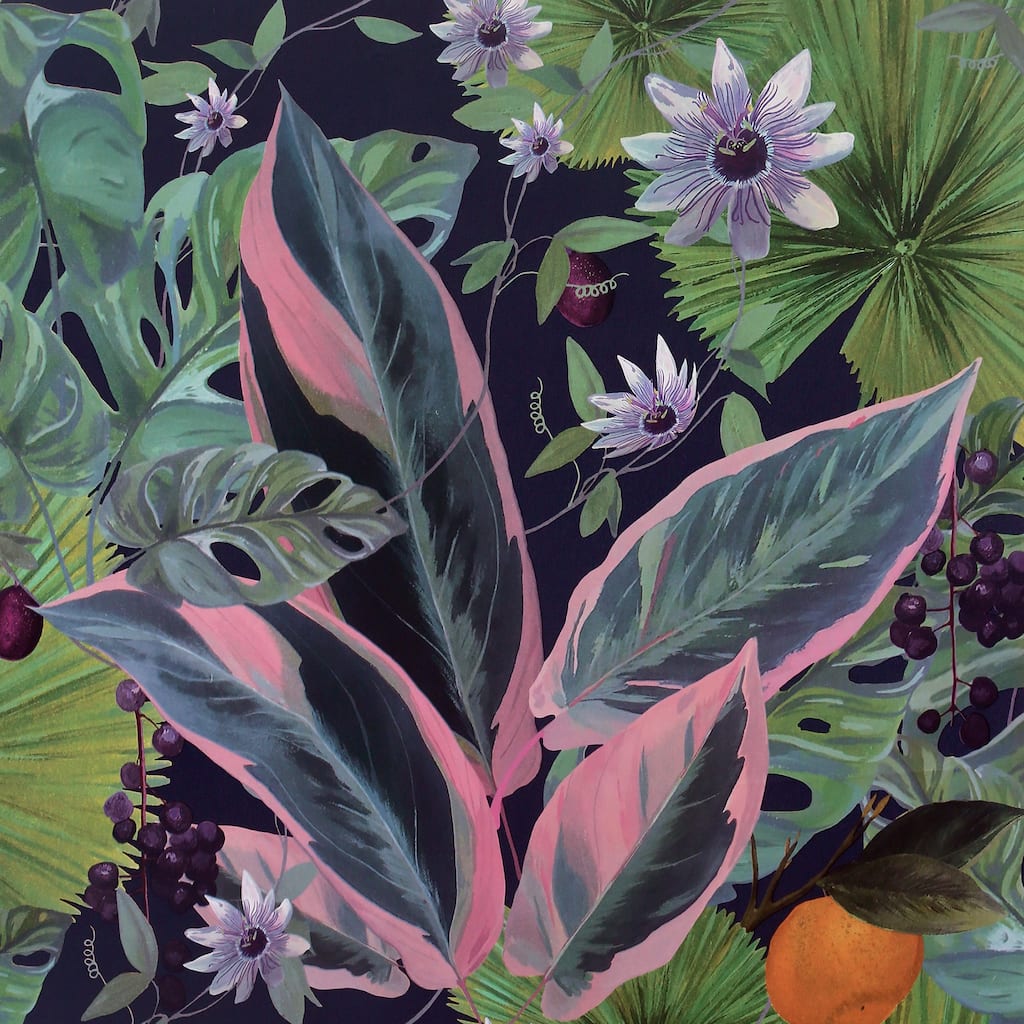 Arthouse Etta Navy Tropical Wallpaper