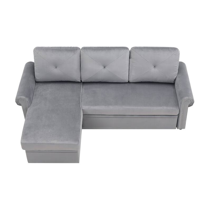 83" L-Shape Sectional Sofa with Storage Chaise
