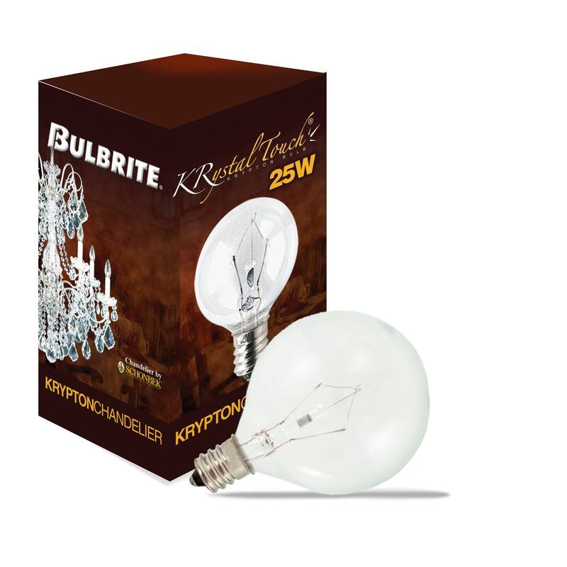 Bulbrite Pack of (20) Dimmable Clear Candelabra (E12) Krypton Bulb