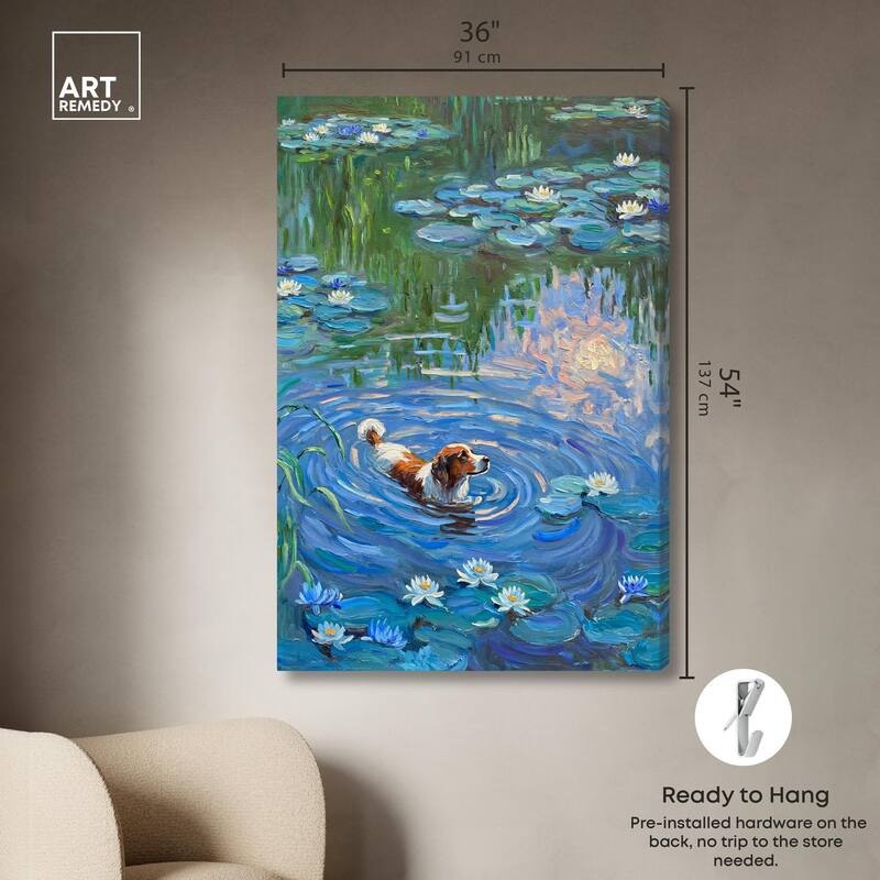 Lily Lagoon I Canvas Modern Classic by Art Remedy, Gallery Wrapped