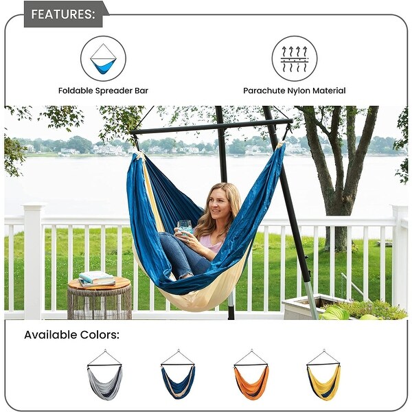 Ceara Patio Hammock Swing Chair With Carrying Pouch Portable