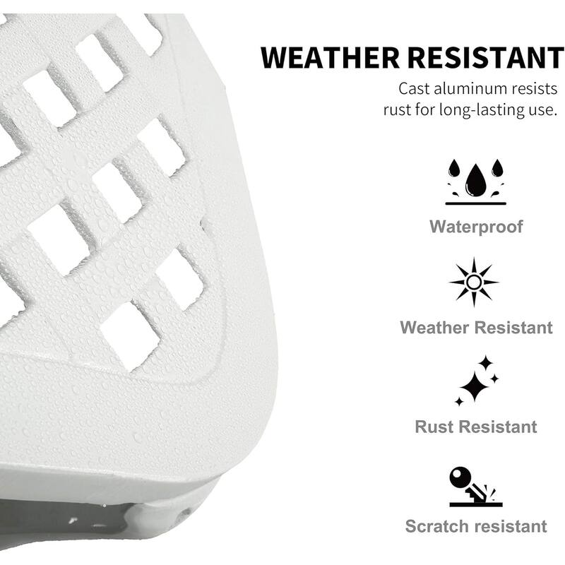 HOMEFUN Aluminum Outdoor Waterproof Chaise Lounge Chair with Adjustable Backrest and Wheels