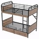 preview thumbnail 8 of 13, Twin XL Metal Bunk Bed with LED Light, Charge Station, and Storage Drawers
