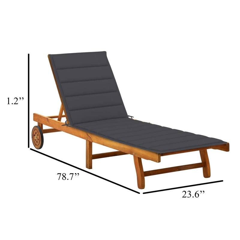 Stela Outdoor Lounge Chaise, Gray Rattan Wicker, Adjustable, 79 Inch