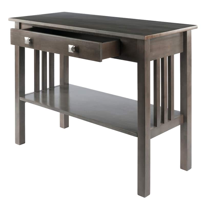Stafford Console Hall Table, Oyster Gray - 40 x 17.87 x 29.92 inches