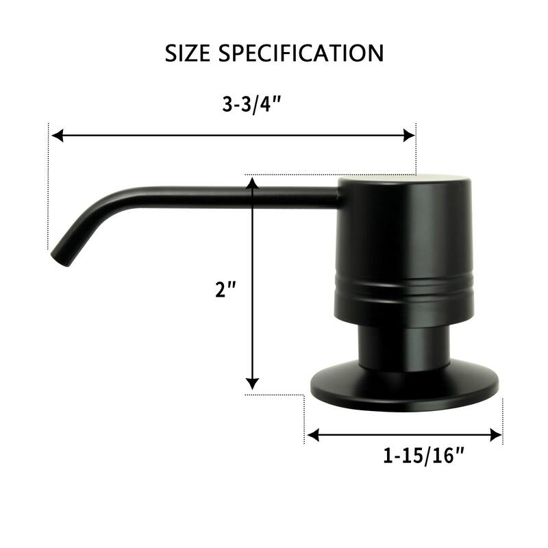 Built in Copper Soap Dispenser Refill from Top with 17 OZ Bottle - 3 Years Warranty
