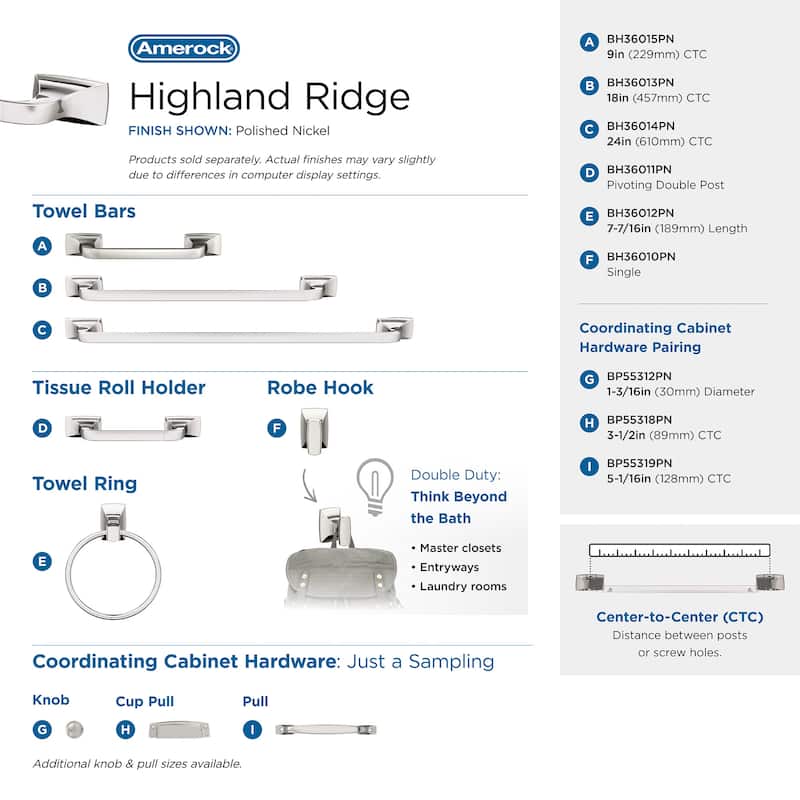 Amerock Highland Ridge Single Robe Hook