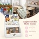 preview thumbnail 8 of 7, 4-Tier Kids Bookshelf with Shelves and Compartment for Toddlers-White