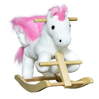 Plush Rocking Unicorn with Musical Lullaby, Soft Seat, and Sturdy Frame for Kids